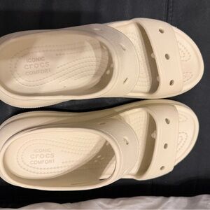 CROCS Classic Cream Slip-On Footwear